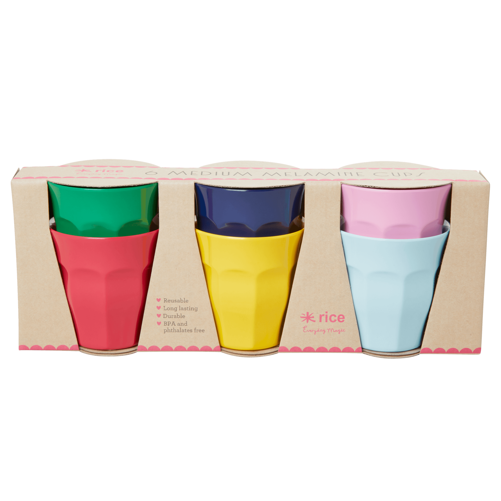 Melamine Cups Favourite Colours Set of Six Rice DK Hyde and Seek